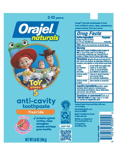 Orajel Fluoride Toothpaste Toy Story 5 Tube (Orajel Fluoride Toothpaste Toy Story 5 Tube)